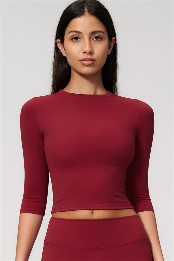 The Natalia Half-Sleeve Top Straight Leg Pants 2-Piece Set