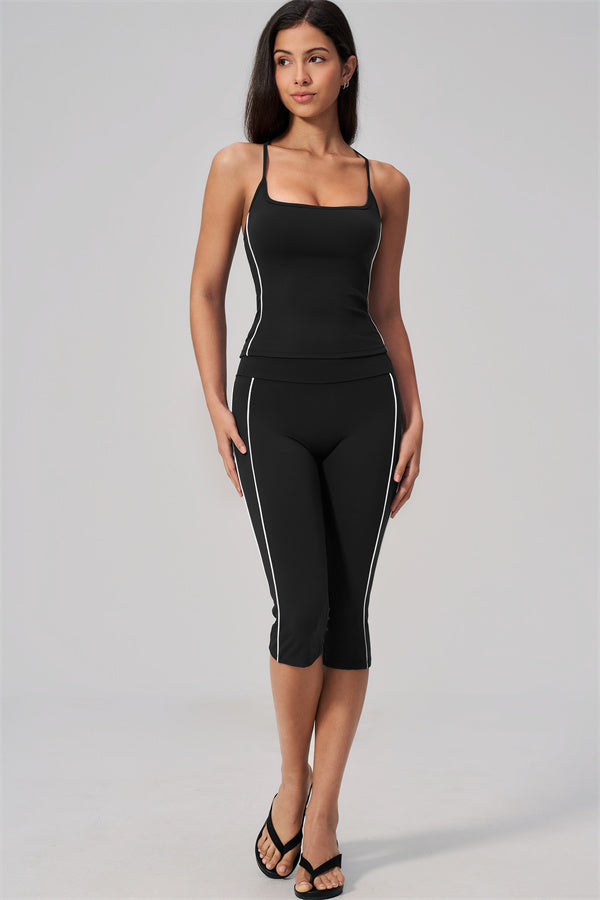 The Breathe Crop Top Capri Leggings 2-Piece Set