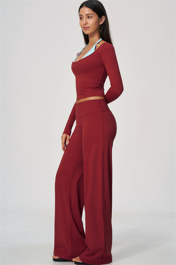 The Cascade Long Sleeve T-shirt Straight Leg Pants 2-Piece Set