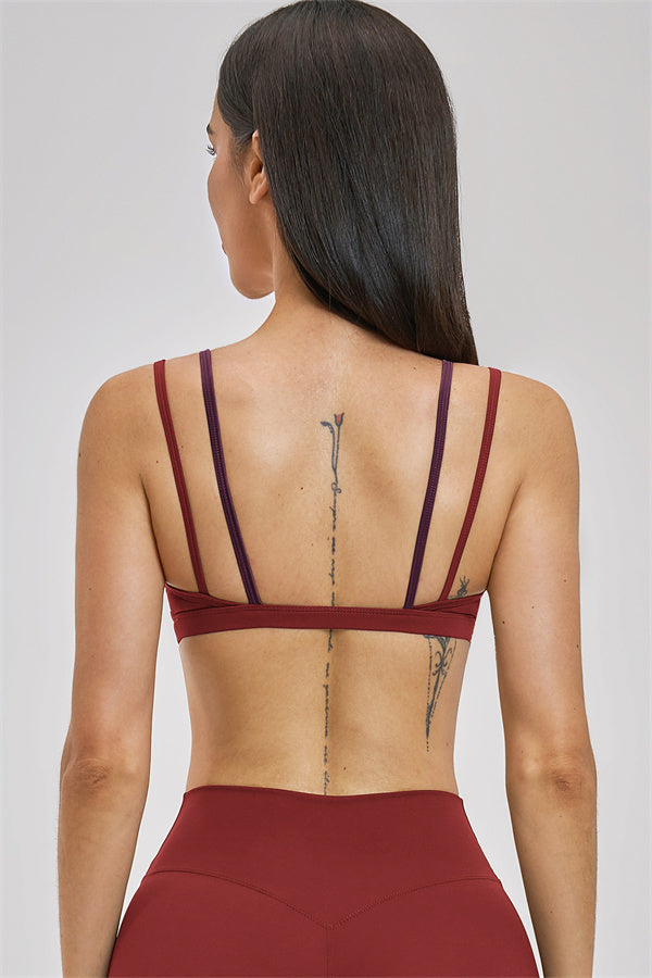 The Seraphine Layered V Sports Bra Shorts 2-Piece Set
