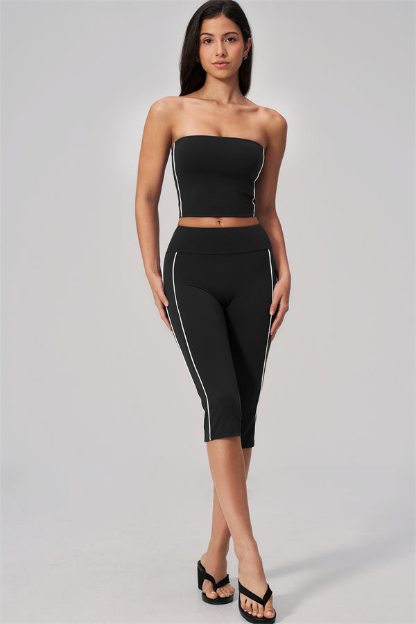 The Breathe Tube Top Capri Leggings 2-Piece Set