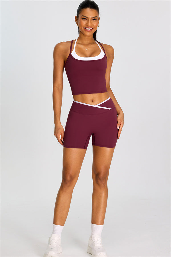 The Dwell Crop Top Shorts 2-Piece Set