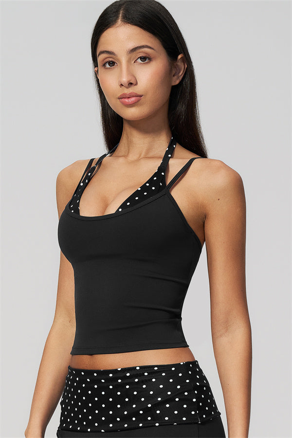 The Enliven Halter Tank Top Straight Leg Pants 2-Piece Set