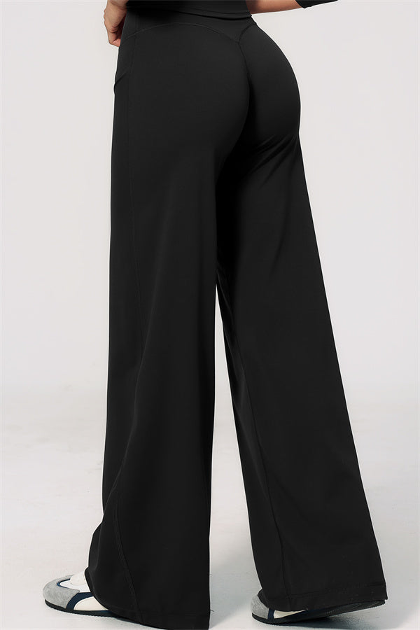 The Natalia Half-Sleeve Top Straight Leg Pants 2-Piece Set