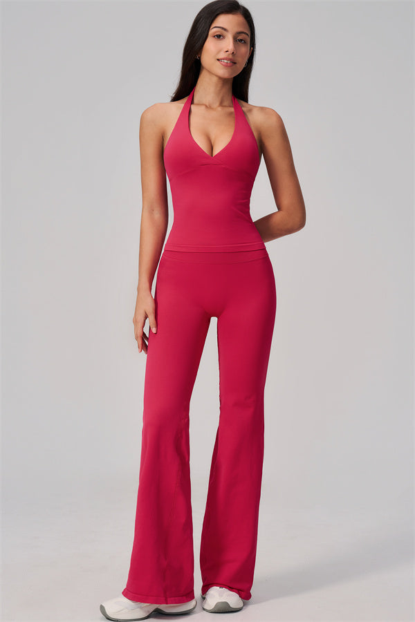 The Align V-Halter Top Flared Leggings 2-Piece Set