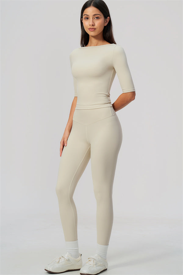 The Flow Motion Half-Sleeve T-Shirt Leggings 2-Piece Set