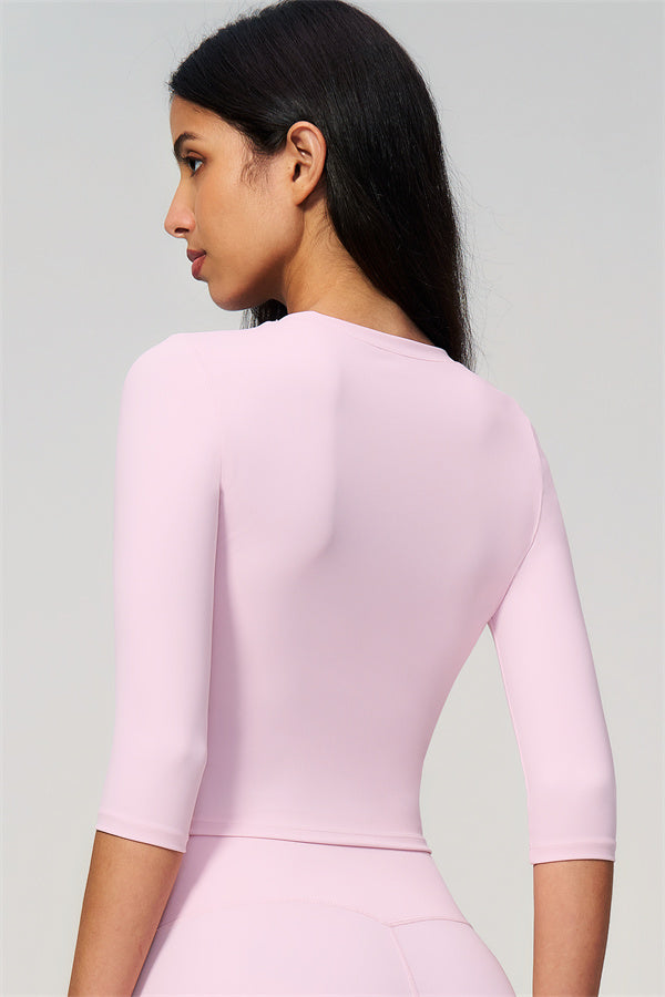 The Natalia Half-Sleeve Top Straight Leg Pants 2-Piece Set