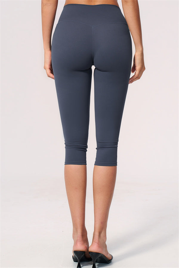 The Twirl Wide Strap Halter Crop Top Capri Leggings 2-Piece Set