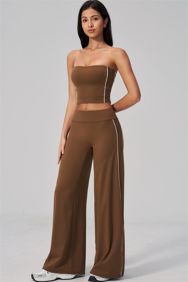 The Breathe Tube Top Straight Leg Pants 2-Piece Set