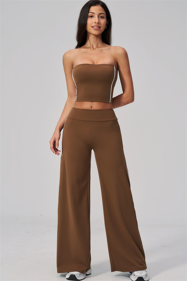 The Breathe Tube Top Straight Leg Pants 2-Piece Set