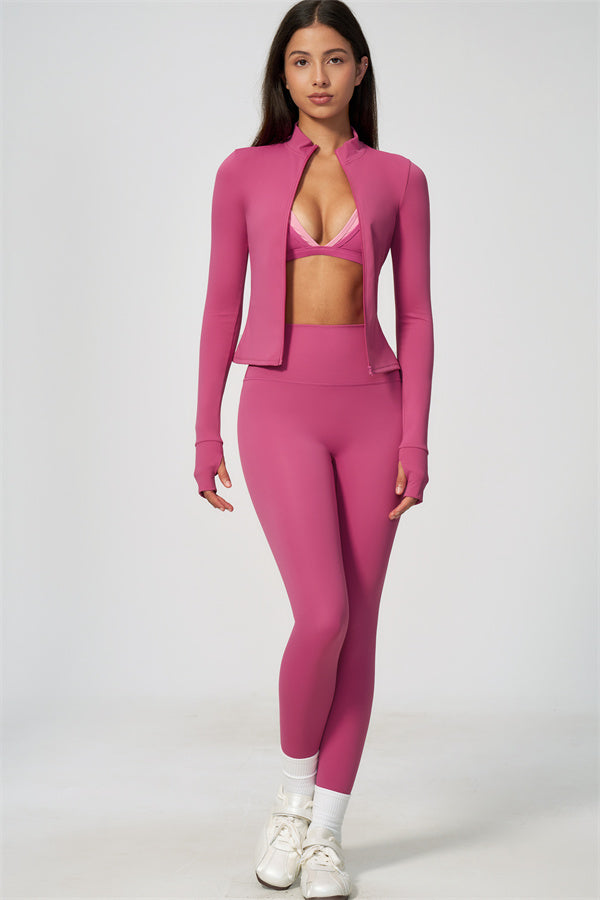 The Seraphine Jacket Sports Bra Leggings 3-Piece Set