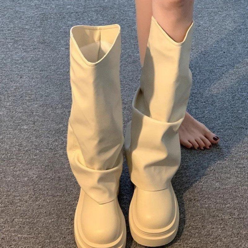 Women’s Platform Dress Boots – British Style Autumn/Winter