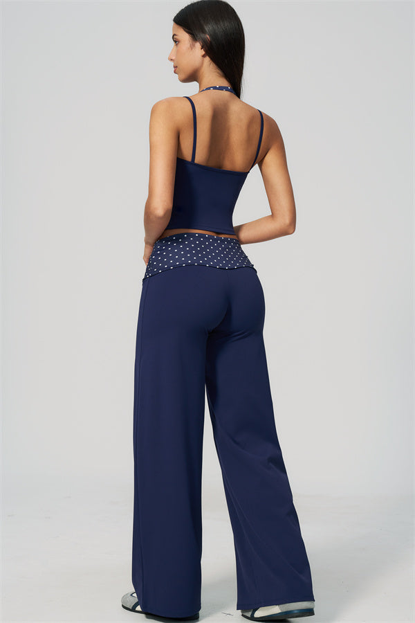 The Enliven Halter Tank Top Straight Leg Pants 2-Piece Set