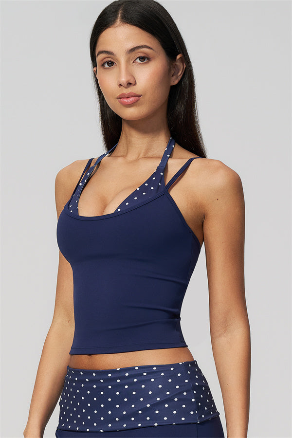 The Enliven Halter Tank Top Straight Leg Pants 2-Piece Set
