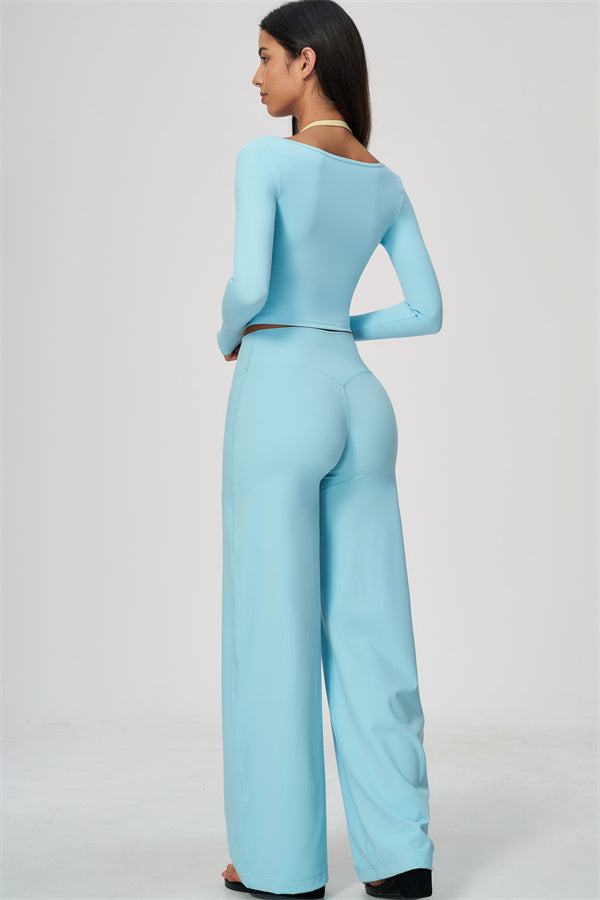 The Cascade Long Sleeve T-shirt Straight Leg Pants 2-Piece Set
