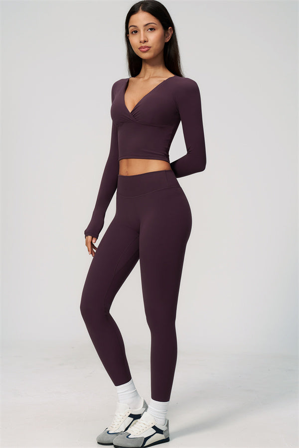 The Lox Long Sleeve Crop top Leggings 2-Piece Set