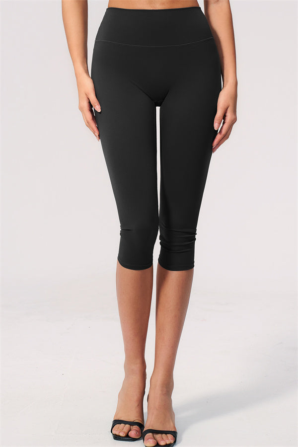 The Twirl Wide Strap Halter Crop Top Capri Leggings 2-Piece Set