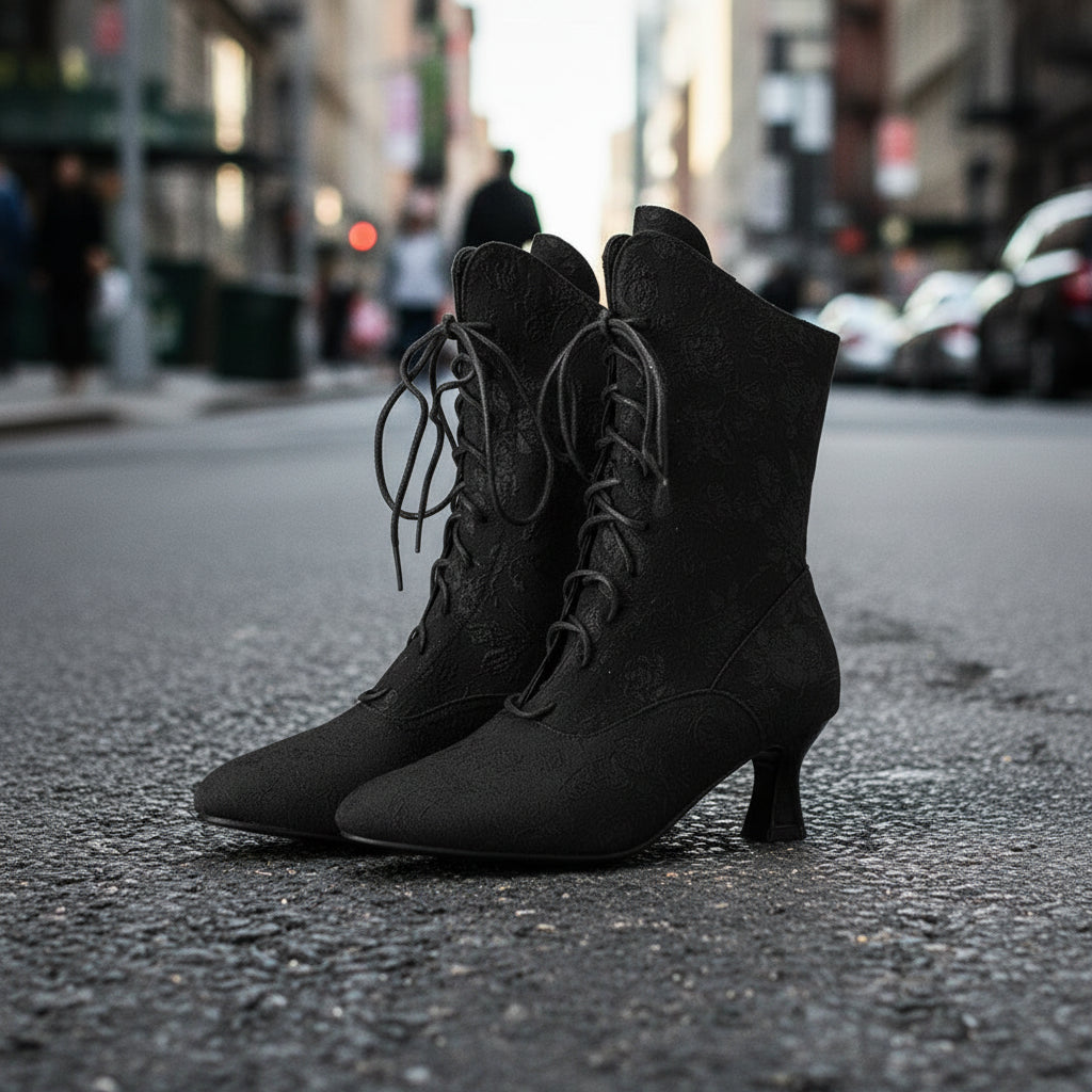 Women’s Pointed-Toe Kitten-Heel Boots | Autumn Winter Chic