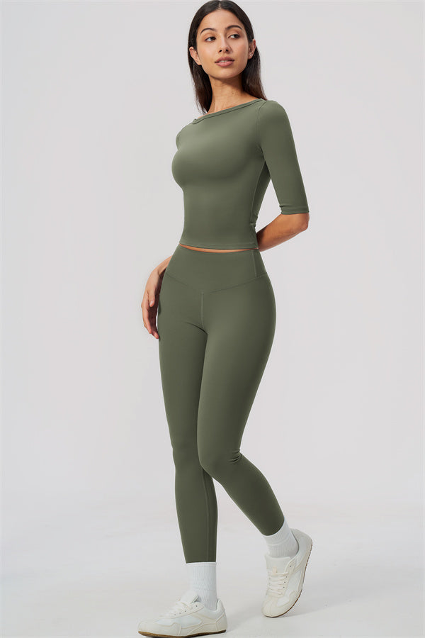 The Flow Motion Half-Sleeve T-Shirt Leggings 2-Piece Set