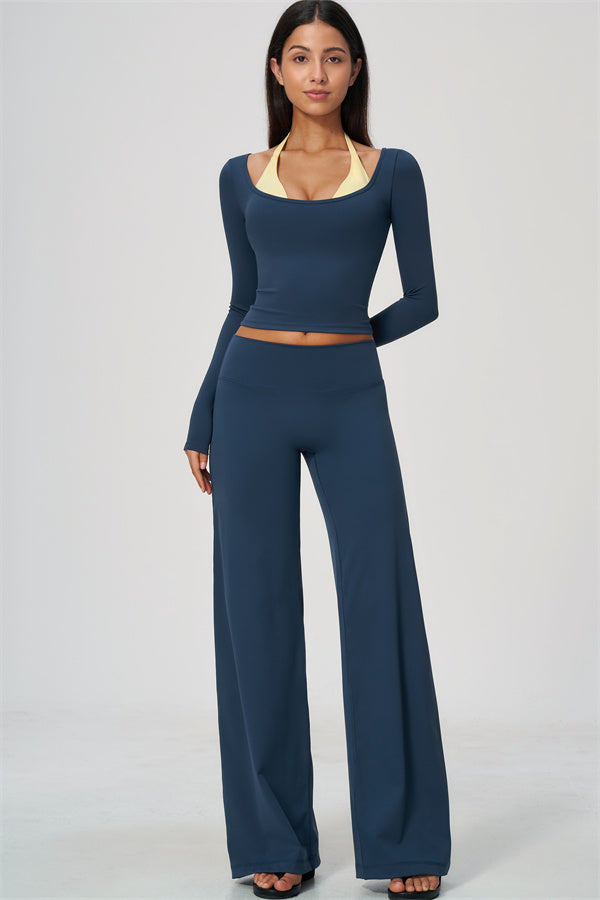 The Cascade Long Sleeve T-shirt Straight Leg Pants 2-Piece Set