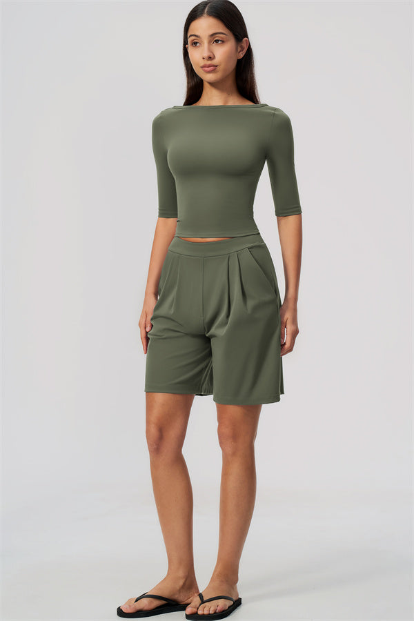 The Flow Motion Half-Sleeve T-Shirt Shorts 2-Piece Set