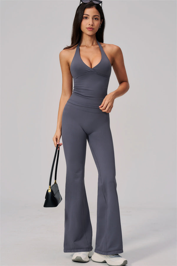 The Align V-Halter Top Flared Leggings 2-Piece Set
