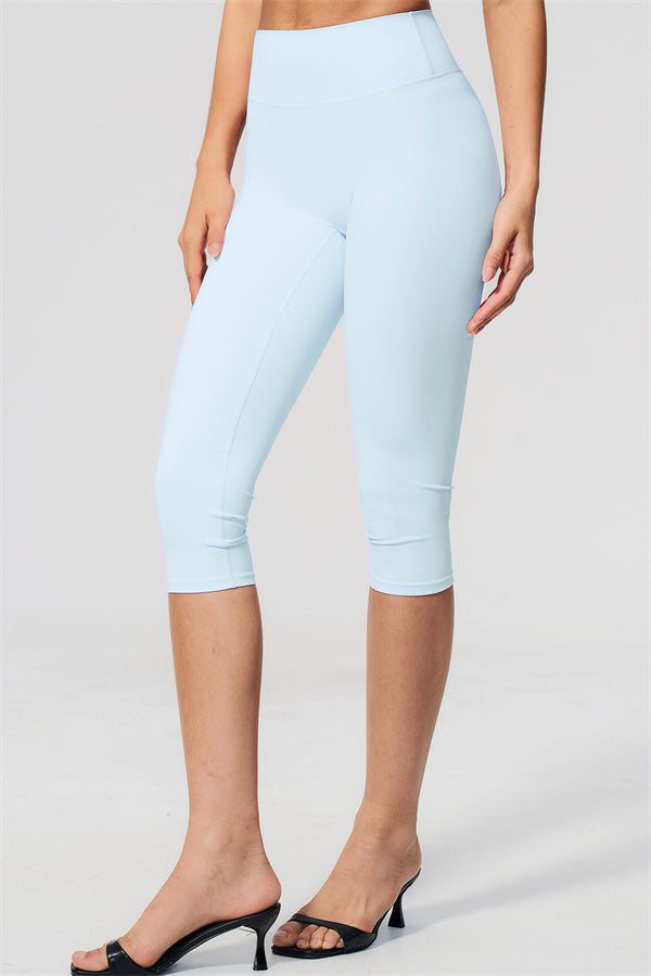 The Twirl Wide Strap Halter Crop Top Capri Leggings 2-Piece Set