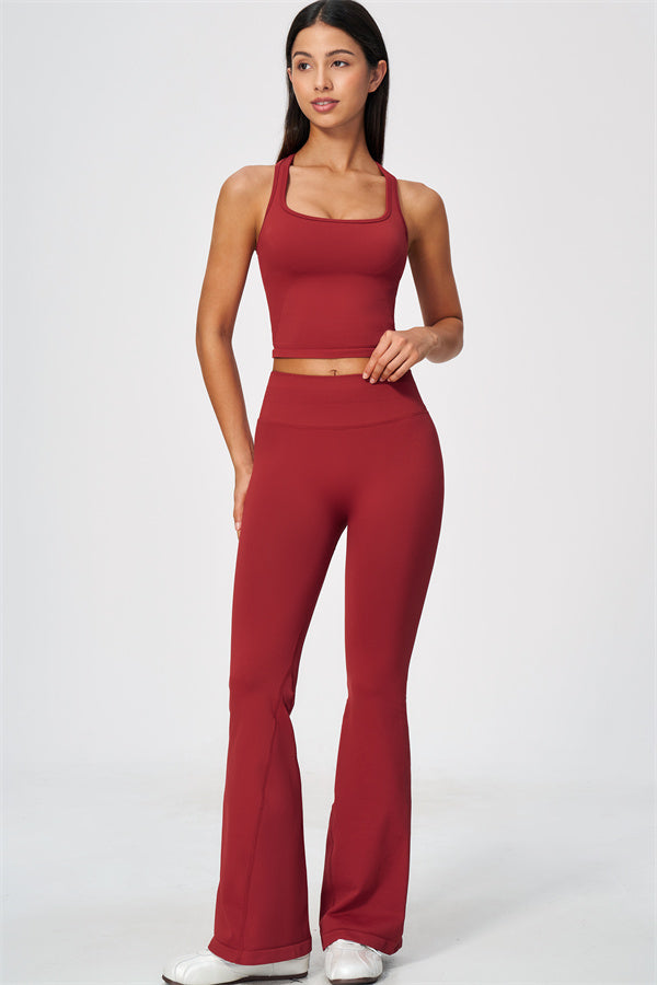 The Wanderlust Tank Top Flared Leggings 2-Piece Set