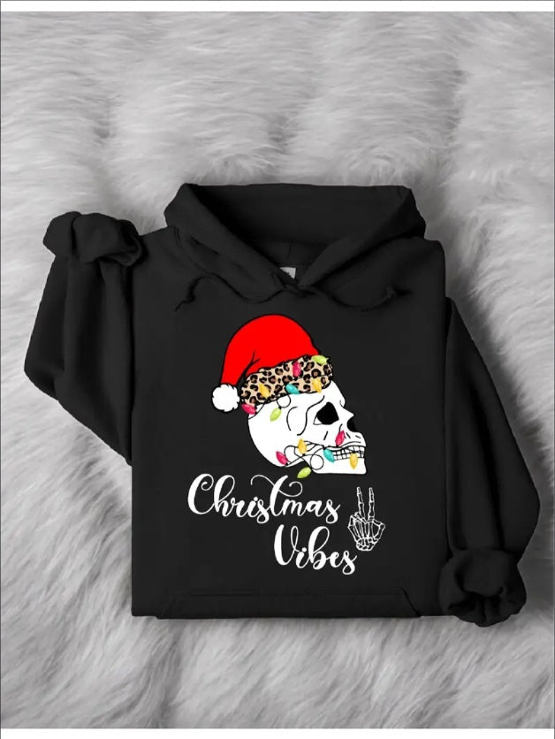 Skeleton Christmas Vibes Hoodie