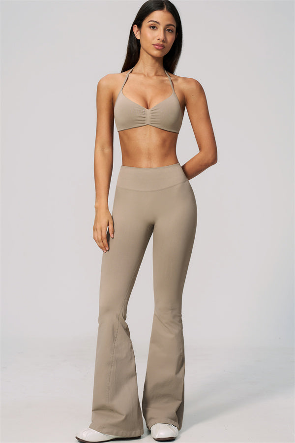 The Velvetine Sports Bra Flared Leggings 2-Piece Set