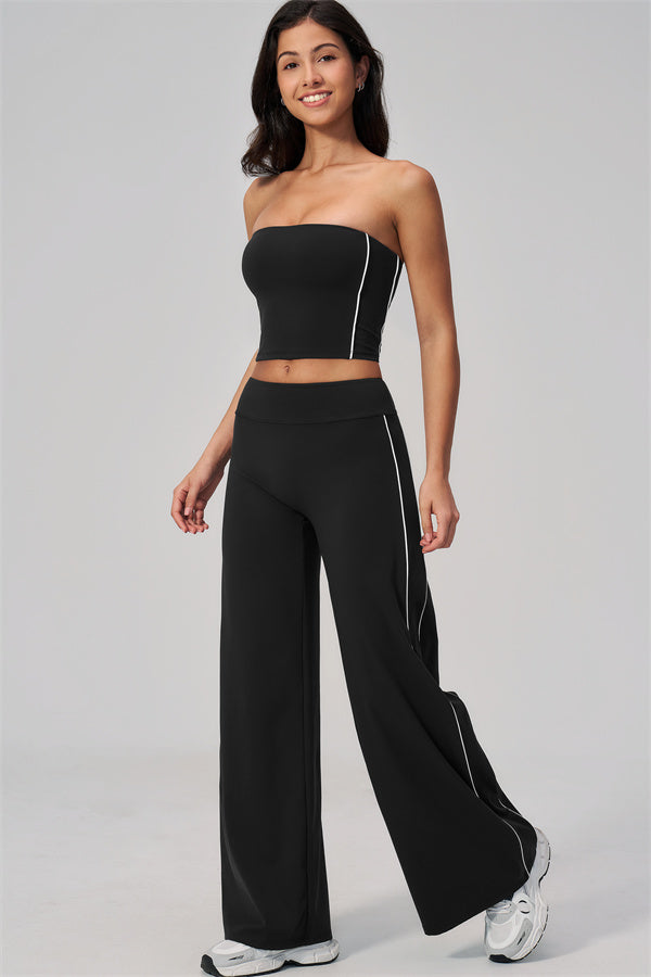 The Breathe Tube Top Straight Leg Pants 2-Piece Set