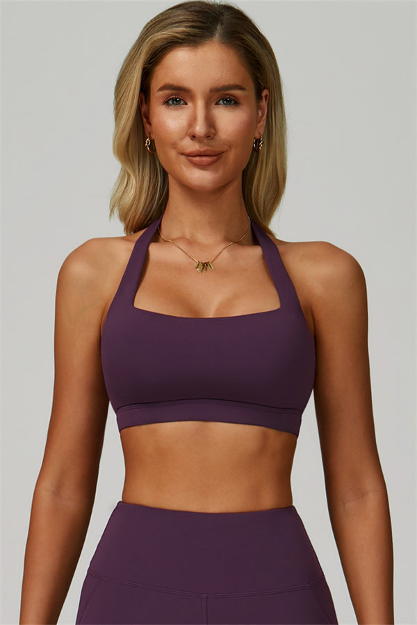 The Bold Halter Sports Bra Flared Leggings 2-Piece Set