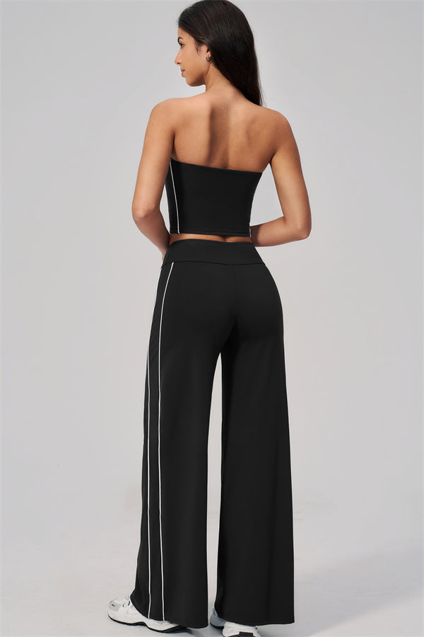 The Breathe Tube Top Straight Leg Pants 2-Piece Set