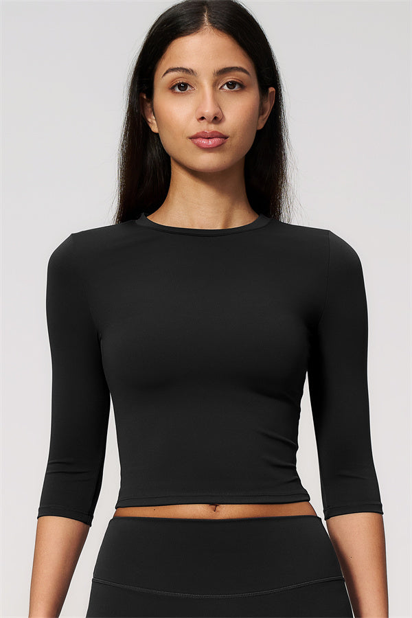 The Natalia Half-Sleeve Top Straight Leg Pants 2-Piece Set