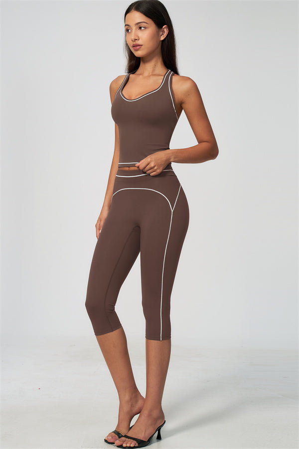 The Amara Tank Top Capri Leggings 2-Piece Set