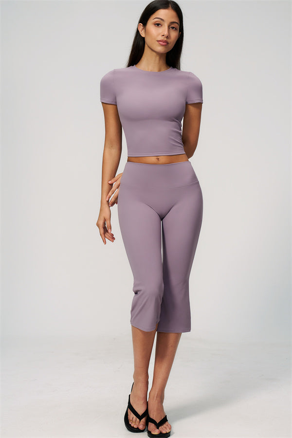 The Zura T-shirt Capri Leggings 2-Piece Set