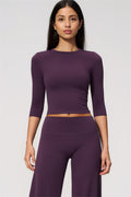 The Natalia Half-Sleeve Top Straight Leg Pants 2-Piece Set
