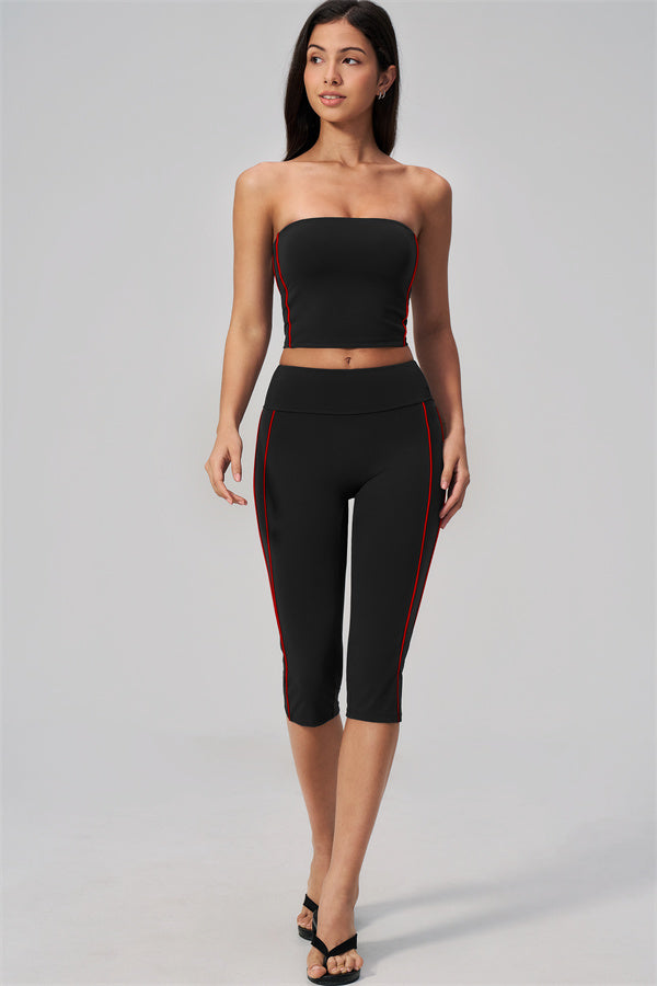 The Breathe Tube Top Capri Leggings 2-Piece Set