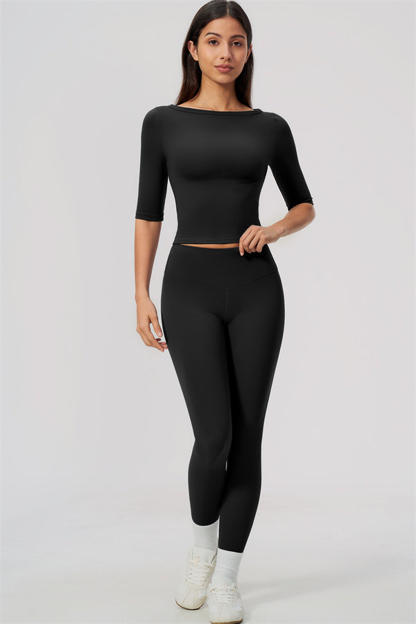 The Flow Motion Half-Sleeve T-Shirt Leggings 2-Piece Set