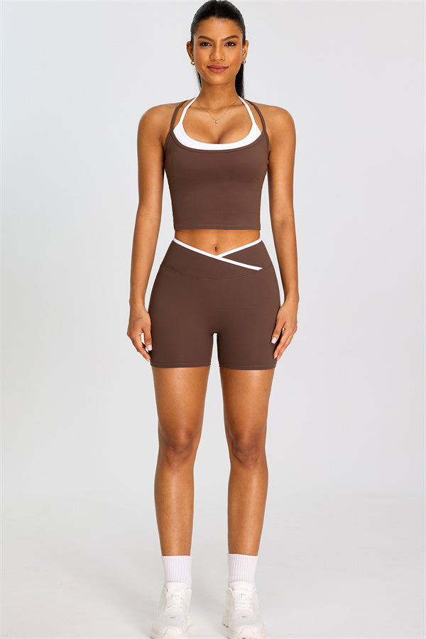 The Dwell Crop Top Shorts 2-Piece Set