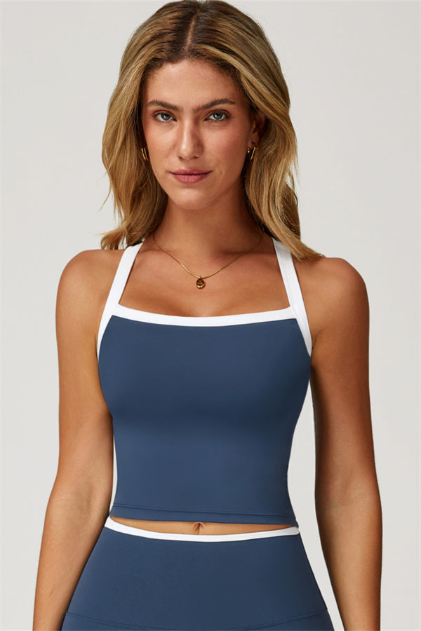 The Quest Cross Back Crop Top Shorts 2-Piece Set