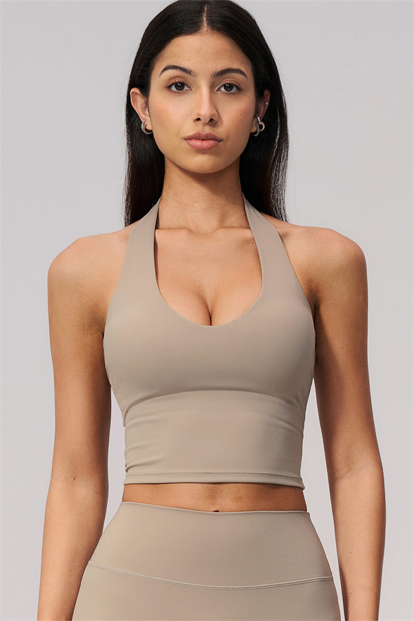 The Twirl Wide Strap Halter Crop Top Shorts 2-Piece Set