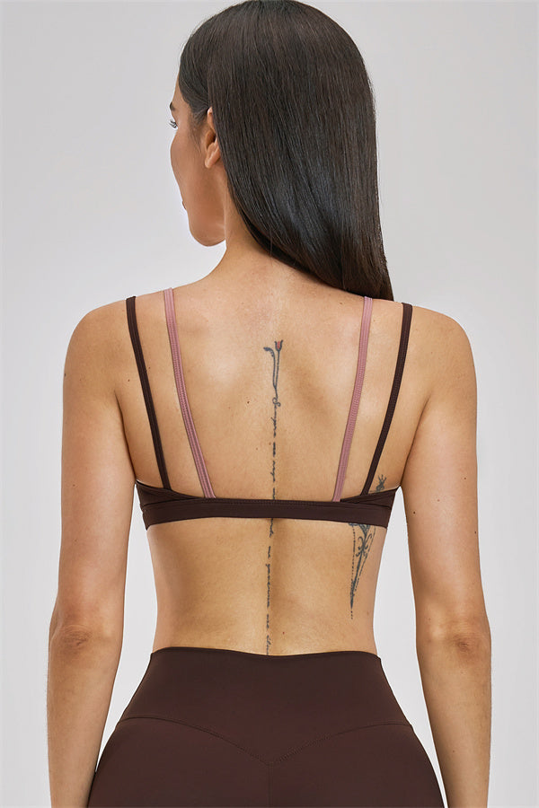 The Seraphine Layered V Sports Bra Shorts 2-Piece Set