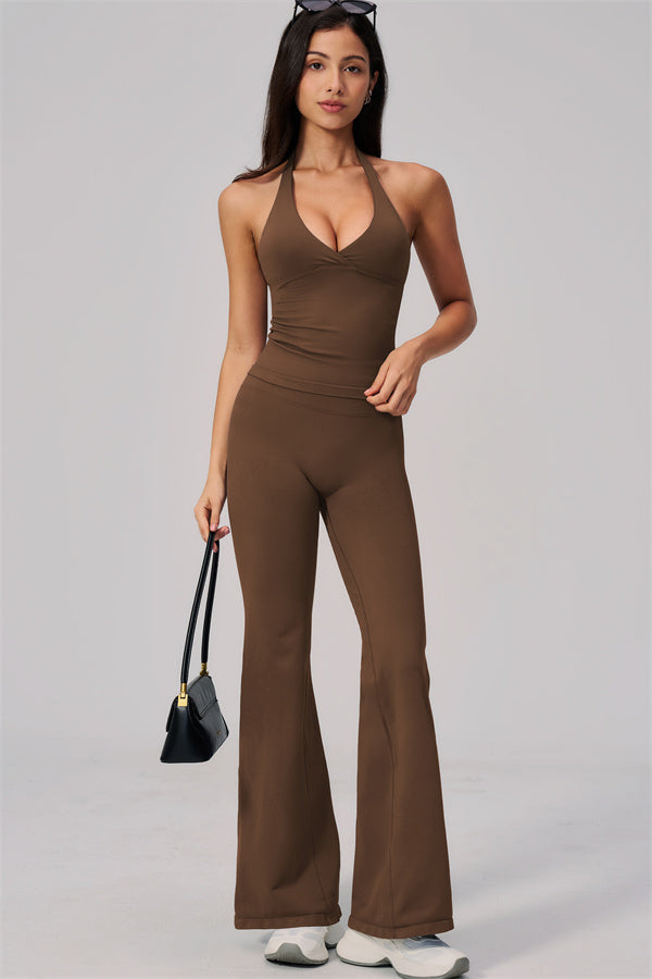 The Align V-Halter Top Flared Leggings 2-Piece Set