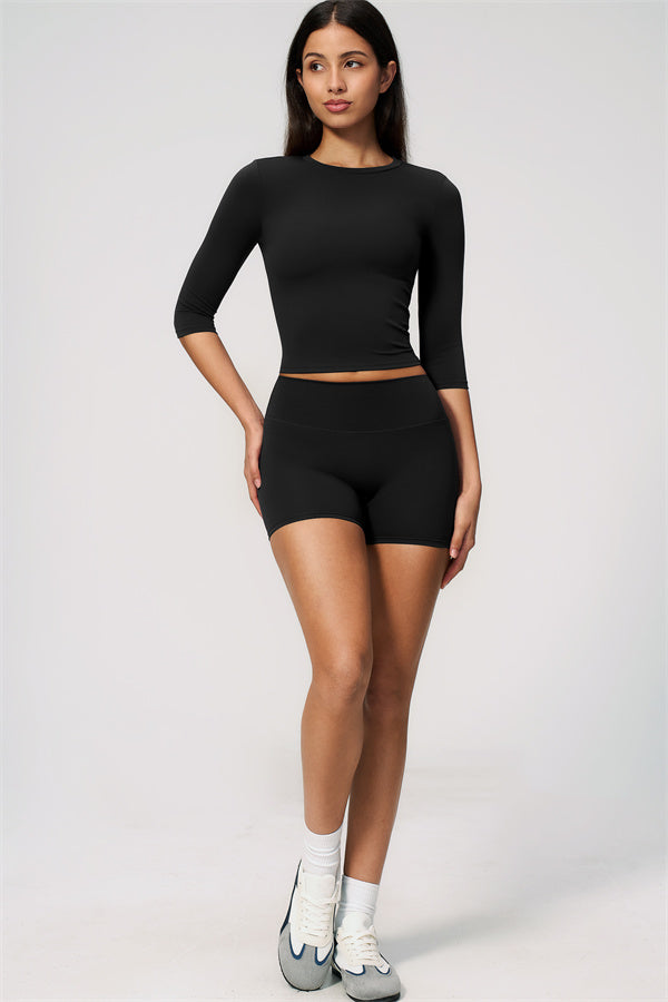 The Natalia Half-Sleeve Top Shorts 2-Piece Set