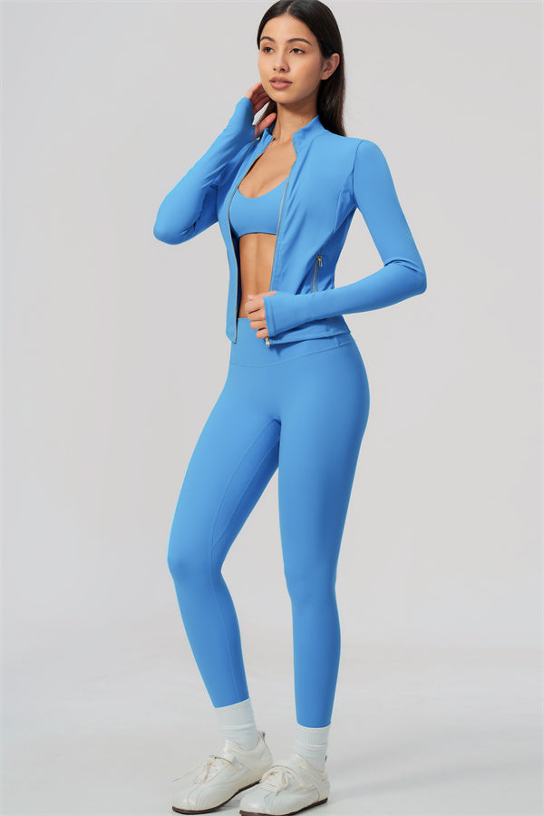 The Twirl Daring Jacket Sports Bra Leggings 3-Piece Set