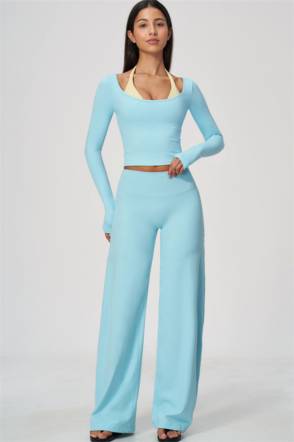 The Cascade Long Sleeve T-shirt Straight Leg Pants 2-Piece Set