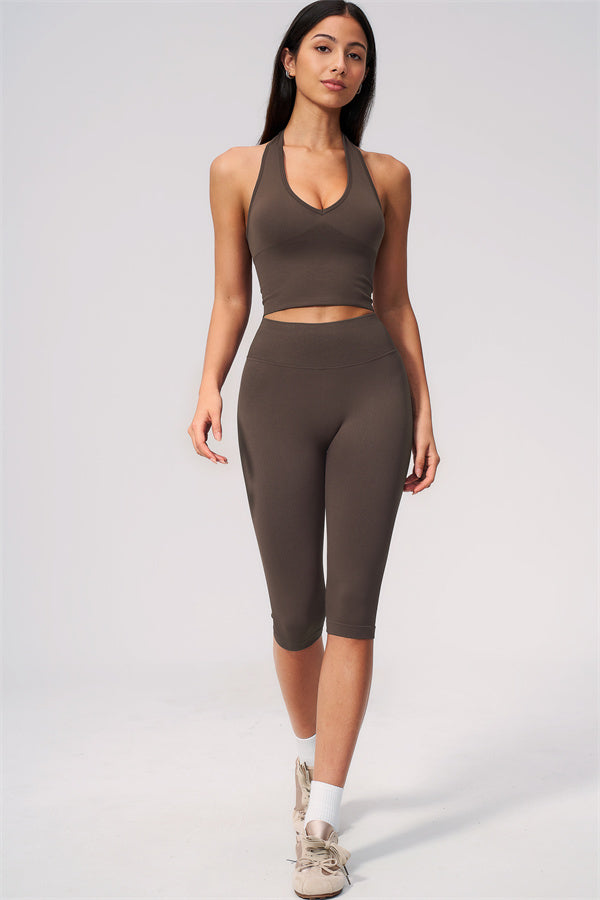 The New Allure Halter Top Capri Leggings 2-Piece Set