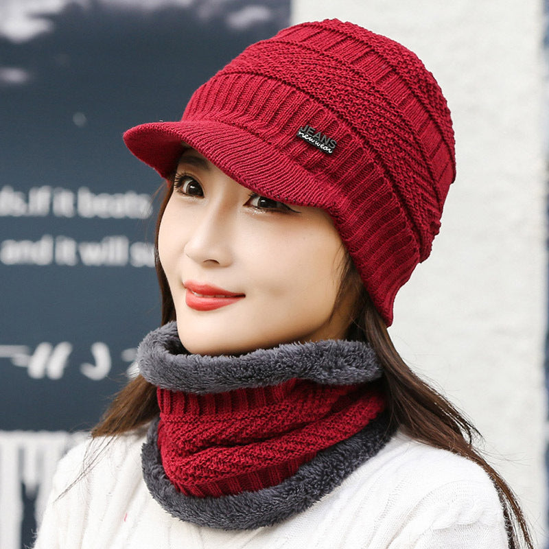 Women’s Fleece-Lined Knit Wool Cap | Winter Warm Hat