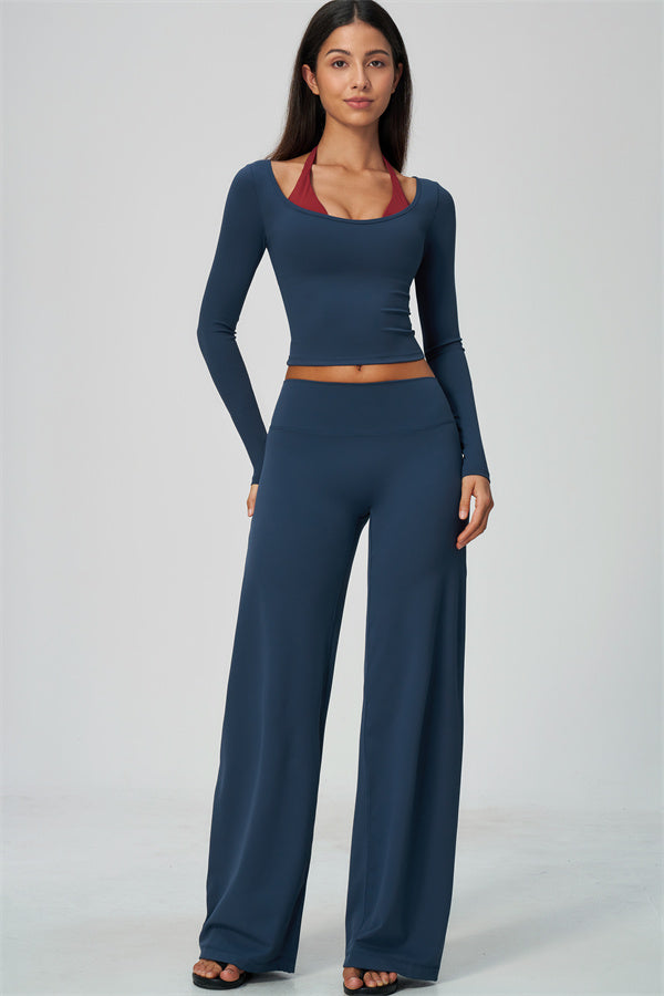 The Cascade Long Sleeve T-shirt Straight Leg Pants 2-Piece Set